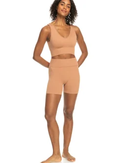Roxy T-Shirts & Tops*Essential - Sport T-Shirt Voor Dames Mocha Mousse
