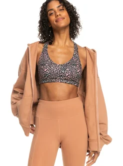 Roxy Jasjes & Jassen*Essential Energy - Hoodie Met Rits Voor Dames Mocha Mousse