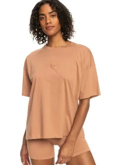 Roxy T-Shirts & Tops*Essential Energy - Sport T-Shirt Voor Dames Mocha Mousse