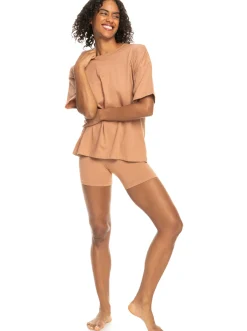 Roxy T-Shirts & Tops*Essential Energy - Sport T-Shirt Voor Dames Mocha Mousse