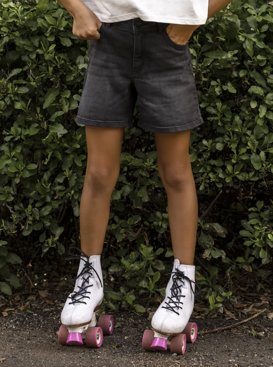 Roxy Rokken & Shorts*Find Your Way Back - Denim Bermuda Voor Meisjes 10-16 Anthracite