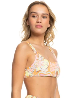 Roxy Bikini Tops*Floraldelic - Bralette Bikini Top For Women Mock Orange Roxy Delic