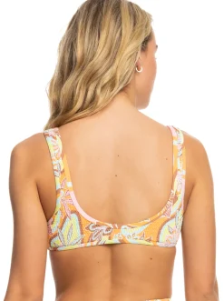 Roxy Bikini Tops*Floraldelic - Bralette Bikini Top For Women Mock Orange Roxy Delic