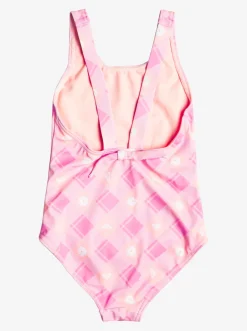 Roxy Swim*Flower Plaid - Eendelig Badpak Voor Meisjes 2-7 Cyclamen Playful Plaid
