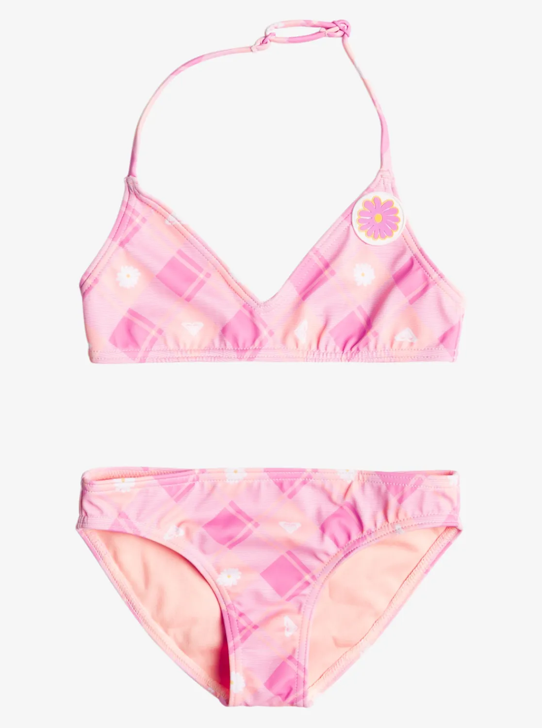 Roxy Swim*Flower Plaid - Triangel Bikiniset Voor Meisjes 2-7 Cyclamen Playful Plaid