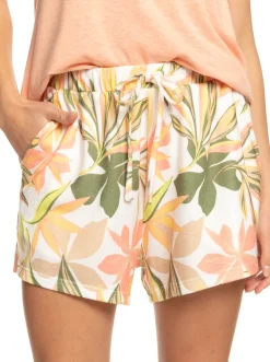 Roxy Shorts*Fool For Love - Aangename Lounge Short Voor Dames Snow White Subtly Salty Multic