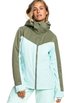 Roxy Snow-Jassen*Free Jet Block 2022 - Technisch Snowjack Voor Dames Fair Aqua