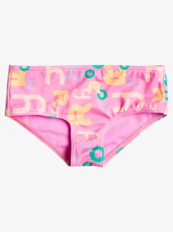 Roxy Swim*Funny Bambino - Bikinibroekje Voor Meisjes 2-7 Cyclamen Lettrage