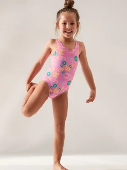 Roxy Swim*Funny Bambino - Eendelig Badpak Voor Meisjes 2-7 Cyclamen Lettrage