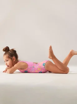 Roxy Swim*Funny Bambino - Eendelig Badpak Voor Meisjes 2-7 Cyclamen Lettrage