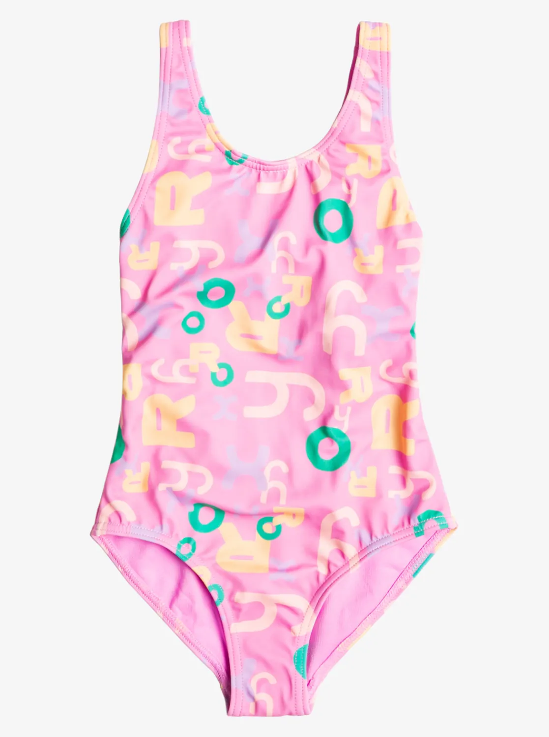 Roxy Swim*Funny Bambino - Eendelig Badpak Voor Meisjes 2-7 Cyclamen Lettrage