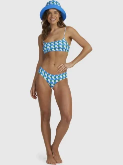 Roxy Bikini Bottoms*Geo Vibe - Hipster Bikinibroekje Voor Dames Geo Vibe Almost Blue