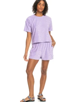 Roxy Shorts*Getaway Time - Short Van Badstof Voor Dames Purple Rose