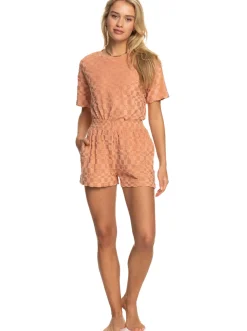 Roxy T-Shirts & Tops*Getaway Time - T-Shirt Van Badstof Voor Dames Cork