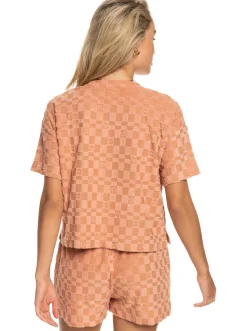 Roxy T-Shirts & Tops*Getaway Time - T-Shirt Van Badstof Voor Dames Cork