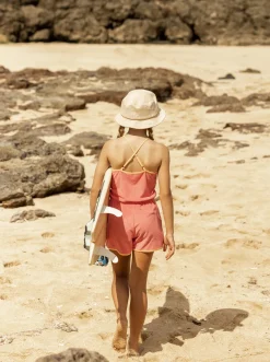 Roxy Jurken*Glitter In The Air - Strappy Playsuit Voor Meisjes 4-16 Sun Kissed Coral