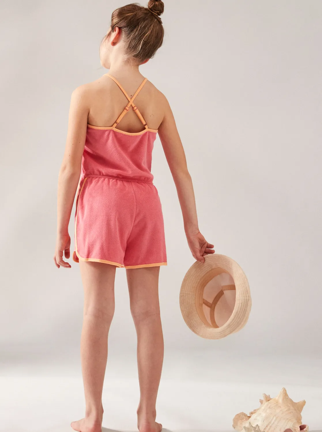 Roxy Jurken*Glitter In The Air - Strappy Playsuit Voor Meisjes 4-16 Sun Kissed Coral
