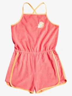 Roxy Jurken*Glitter In The Air - Strappy Playsuit Voor Meisjes 4-16 Sun Kissed Coral