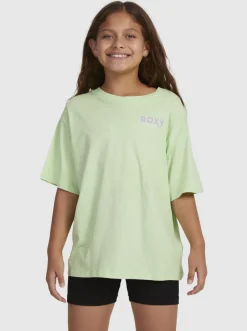 Roxy T-Shirts & Blouses*Gone To California - Oversized T-Shirt Voor Meisjes 10-16 Pistachio Green