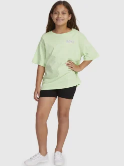 Roxy T-Shirts & Blouses*Gone To California - Oversized T-Shirt Voor Meisjes 10-16 Pistachio Green