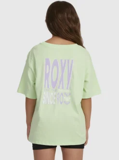 Roxy T-Shirts & Blouses*Gone To California - Oversized T-Shirt Voor Meisjes 10-16 Pistachio Green