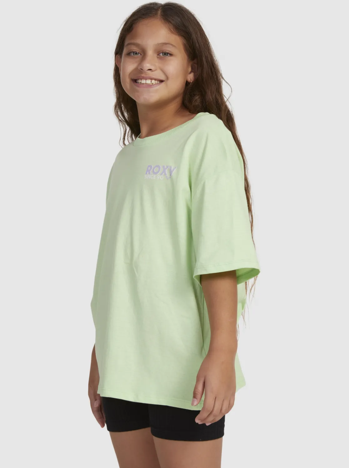 Roxy T-Shirts & Blouses*Gone To California - Oversized T-Shirt Voor Meisjes 10-16 Pistachio Green
