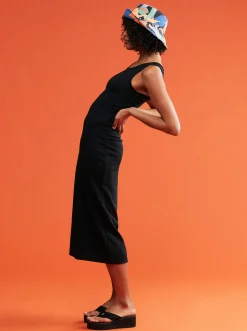 Roxy Jurken*Good Keepsake - Halflange Jurk Met Bandjes Voor Dames Anthracite