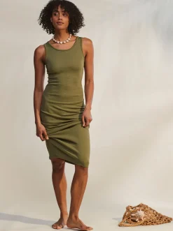 Roxy Jurken*Good Keepsake - Halflange Jurk Met Bandjes Voor Dames Loden Green