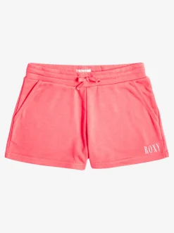 Roxy Jeans & Broeken*Happiness Forever Short Origin - Short Van Joggingstof Voor Meisjes 4-16 Sun Kissed Coral