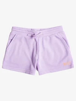 Roxy Jeans & Broeken*Happiness Forever Short Origin - Short Van Joggingstof Voor Meisjes 4-16 Purple Rose