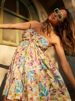 Roxy Jurken*Happy Hour - Mini-Jurk Voor Dames Snow White Pualani Combo