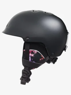 Roxy Accessoires*Happyland - Snowboard/Skihelm Voor Meisjes 8-16 True Black Blooming Party