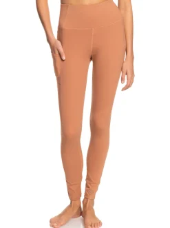 Roxy Broeken & Jeans*Heart Into It - Technische Legging Voor Dames Mocha Mousse