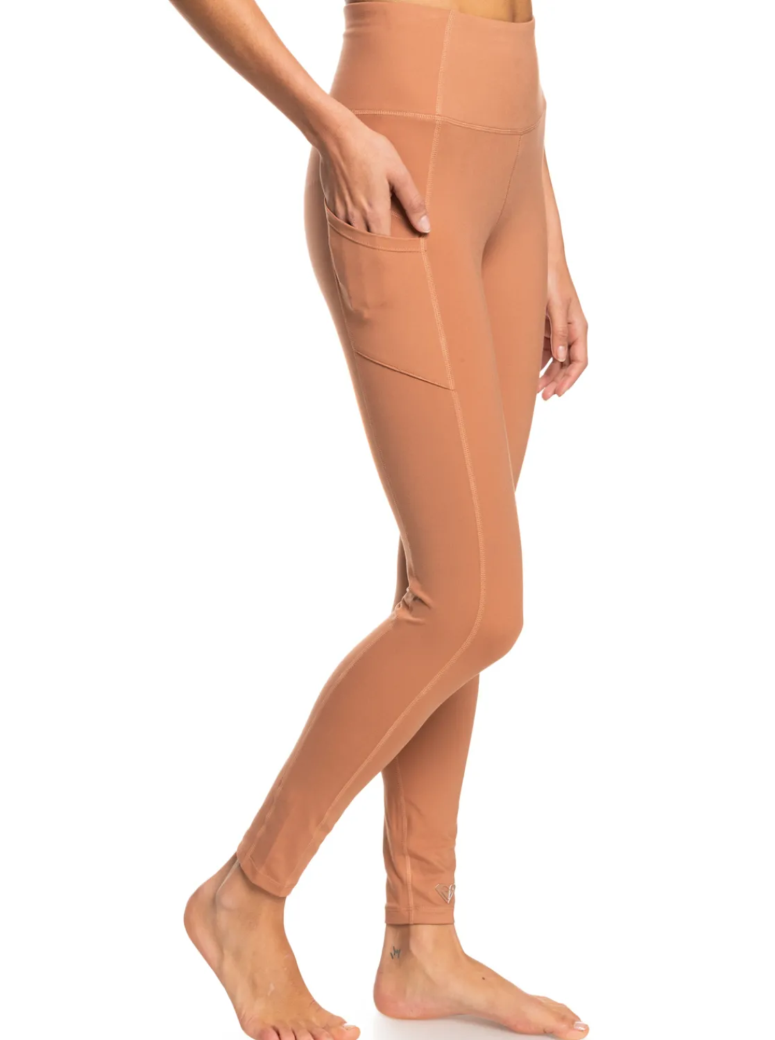 Roxy Broeken & Jeans*Heart Into It - Technische Legging Voor Dames Mocha Mousse