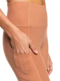 Roxy Broeken & Jeans*Heart Into It - Technische Legging Voor Dames Mocha Mousse