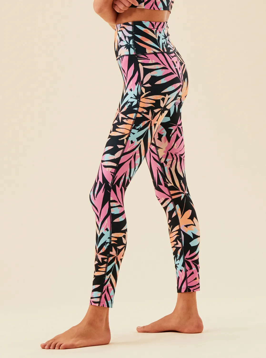 Roxy Broeken & Jeans*Heart Into It Ankle Pt - Technische Legging Voor Dames Anthracite Zebra Jungle