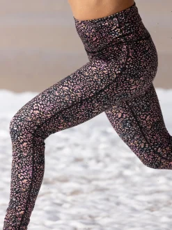 Roxy Broeken & Jeans*Heart Into It Pt - Technische Legging Voor Dames Antracite Animal Dust
