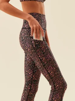 Roxy Broeken & Jeans*Heart Into It Pt - Technische Legging Voor Dames Antracite Animal Dust