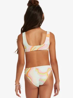 Roxy Swim*Hibiscus - Reversible Two Piece Bikini Set For Girls 6-16 Ambroisia Hibiscus Hype