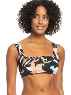 Roxy Bikini Tops*Hibiscus Wave - Bralette Bikinitop Voor Dames Anthracite Hibiscus Wave Swim