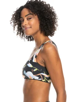 Roxy Bikini Tops*Hibiscus Wave - Bralette Bikinitop Voor Dames Anthracite Hibiscus Wave Swim