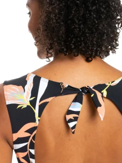 Roxy Monokini'S*Hibiscus Wave - Eendelig Badpak Voor Dames Anthracite Hibiscus Wave Swim