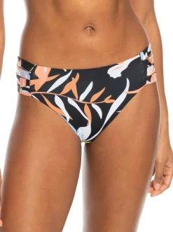 Roxy Bikini Bottoms*Hibiscus Wave - Hipster Bikinibroekje Voor Dames Anthracite Hibiscus Wave Swim