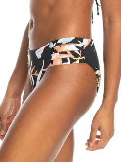 Roxy Bikini Bottoms*Hibiscus Wave - Hipster Bikinibroekje Voor Dames Anthracite Hibiscus Wave Swim