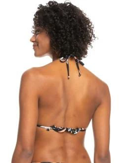Roxy Bikini Tops*Hibiscus Wave - Tiki Tri Bikinitop Voor Dames Anthracite Hibiscus Wave Swim