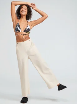 Roxy Bikini Tops*Hibiscus Wave - Tiki Tri Bikinitop Voor Dames Anthracite Hibiscus Wave Swim
