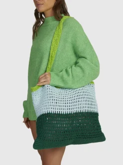 Roxy Handtassen*High Fi Knit - Kleine Rugzak Voor Dames Aquamarine