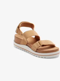 Roxy Sandalen*Himari - Leren Sandalen Voor Dames Tan