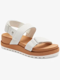 Roxy Sandalen*Himari - Leren Sandalen Voor Dames White