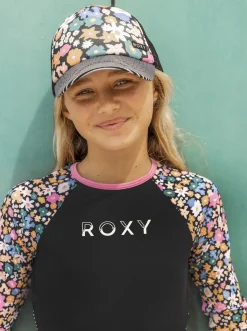 Roxy Accessoires*Honey Coconut - Trucker Cap Voor Meisjes Anthracite Flower Power